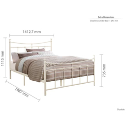 Emily Double Cream Bed Frame - thumbnail 4