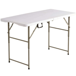Home Source Foldable Trestle Table White 122cm - thumbnail 2