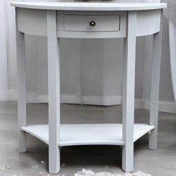 Acacia Home Art Deco Moonstruck Grey Single Drawer Console Table