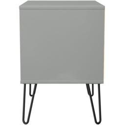 Crowndale Harlequin 2 Drawer Dusk Grey Side Table Ready Assembled - thumbnail 4