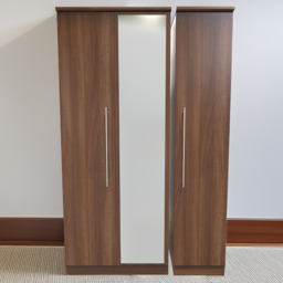 Crowndale Sherwood Noche Walnut 3 Door Mirror Wardrobe