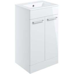 Bathstore Milford 2 Door White Floor Standing Basin Unit 510mm