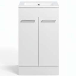 Bathstore Milford 2 Door White Floor Standing Basin Unit 510mm - thumbnail 4