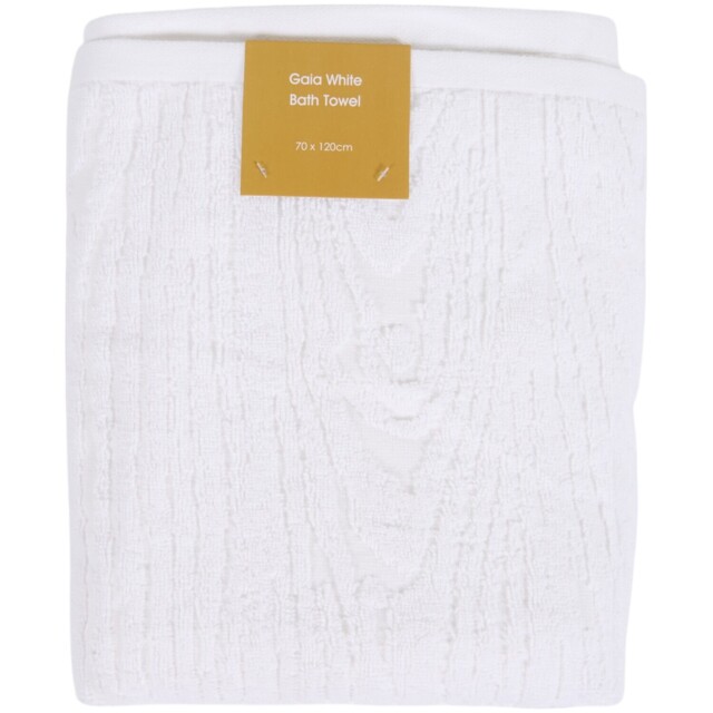 Gaia White Bath Towel - image 1