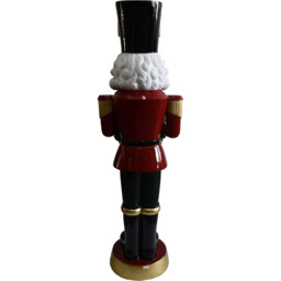 Sleigh Bells Ring LED Traditional Wreath Christmas Nutcracker 152cm - thumbnail 4