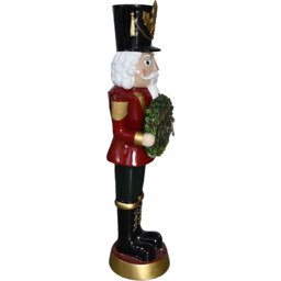 Sleigh Bells Ring LED Traditional Wreath Christmas Nutcracker 152cm - thumbnail 2