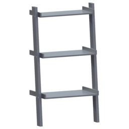Vida Designs York 3 Shelf Grey Ladder Bookcase - thumbnail 2