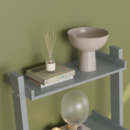 Vida Designs York 3 Shelf Grey Ladder Bookcase - thumbnail 4