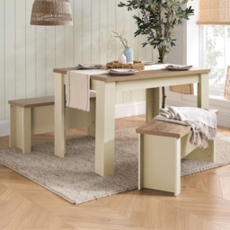 Highgate 4 Seater Dining Set Cream and Oak