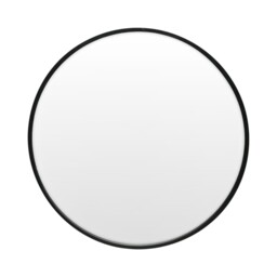 Round Metal Mirror Black 70cm
