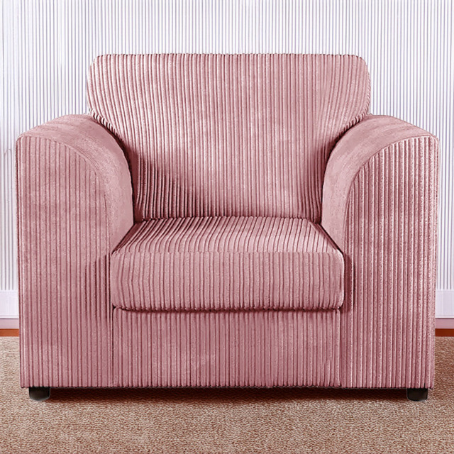 Luxor Pink Jumbo Cord Armchair - image 1