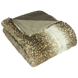 Paoletti Fawn Multicolour Faux Fur Throw 130 x 180cm