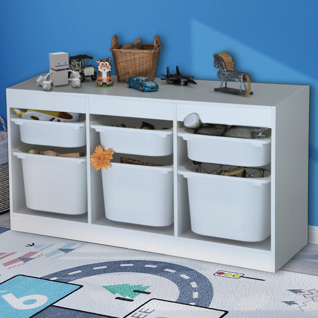 White 6 Drawer Storage Unit - image 1