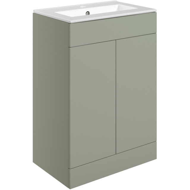 Bathstore Wharton 2 Door Green Floor Standing Basin Unit 615mm - image 1