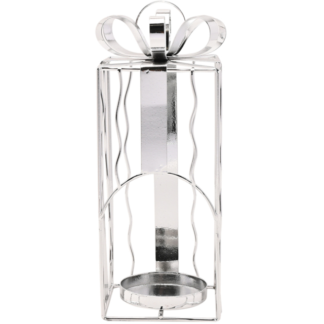 The Seasonal Gift Co. Present Shaped Metal Tealight Holder 22cm - image 1