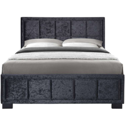 Hannover Double Black Velour Bed Frame - thumbnail 4