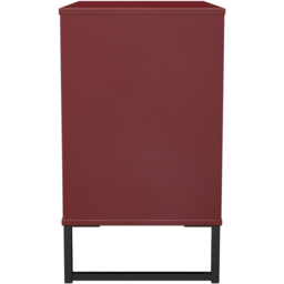 Crowndale Hong Kong 3 Drawer Red Matt Chest of Drawers Ready Assembled - thumbnail 4