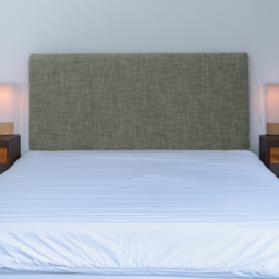 Bedmaster Valencia Double Charcoal Linen Plain Headboard - thumbnail 1