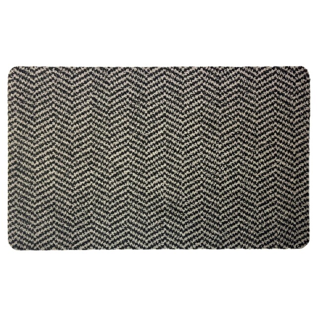 Chevron Black Doormat 50 x 75cm