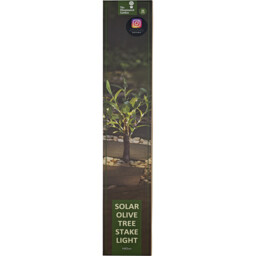Solar Olive Tree Stake Light Green - thumbnail 2