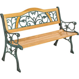 tectake Kathi 2 Seater Brown Garden Bench - thumbnail 2
