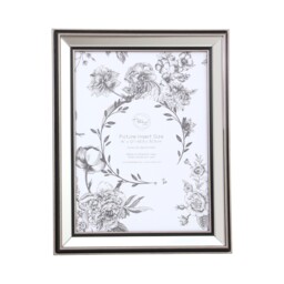 Mode Mirrored Photo Frame Silver 16 x 12in - thumbnail 1