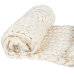 Divante Chunky Knit Throw - Ivory - thumbnail 4
