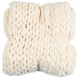 Divante Chunky Knit Throw - Ivory - thumbnail 3