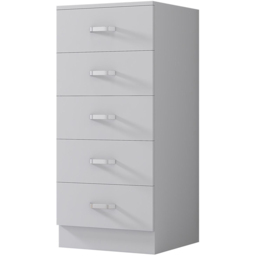 FWStyle Tunis Matt White 5 Drawer Slim Chest - thumbnail 2