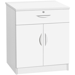 R White Cabinets White 2 Door Single Drawer Cupboard - thumbnail 2