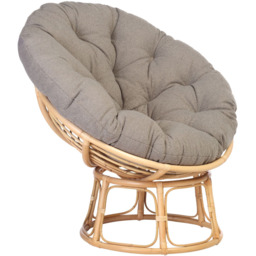 Desser Furniture Papasan Natural Shadow Grey Chair - thumbnail 3