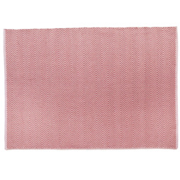 Hug Rug Coral Pink Woven Herringbone Rug 160 x 230cm - thumbnail 1