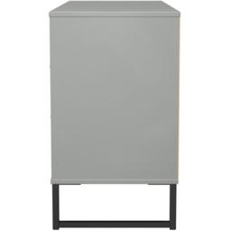 Crowndale Fluted 6 Drawer Dusk Grey Wide Chest of Drawers Ready Assembled - thumbnail 3