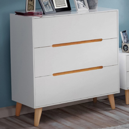Julian Bowen Alicia 3 Drawer Matt White Chest of Drawers - thumbnail 1