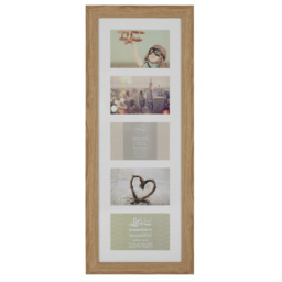 The Port. Co Gallery Oxford 5 Aperture Collage Wood Effect 6 x 4 inch Photo Frame