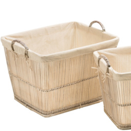 Premier Housewares Rustic White Storage Baskets Set of 2 - thumbnail 4