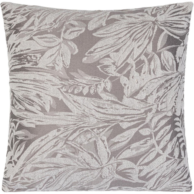 Alan Symonds Chenille Silver Botanic Cushion with Polyester Filled Pad 45 x 45cm 4 Pack