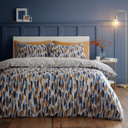 My Home Ellison Blue King Size Duvet Cover and Pillowcase Set - thumbnail 1