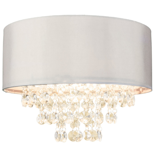 Beading Droplet Silver Lamp Shade 40cm