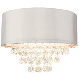 Beading Droplet Silver Lamp Shade 40cm
