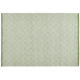 Hug Rug Dark Green Diamond Woven Rug 80 x 150cm - thumbnail 1