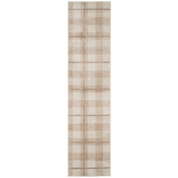 Kukoon Oscar Angus Flat Cream Tartan Plaid Rug 60 x 240cm - thumbnail 1