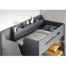 Flair Slick Staircase Grey Bunk Bed with Storage - thumbnail 2