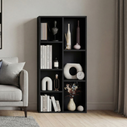 Vida Designs Black 7 Shelf Cube Storage Unit - thumbnail 3