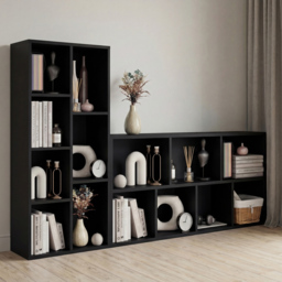 Vida Designs Black 7 Shelf Cube Storage Unit - thumbnail 4