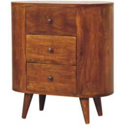 Artisan Furniture 3 Drawer Chestnut Solid Wood Mini Cabinet - thumbnail 3