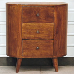 Artisan Furniture 3 Drawer Chestnut Solid Wood Mini Cabinet