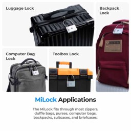 Maplin MiLi MiLock Combination White Padlock - thumbnail 4