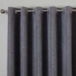 Dusk Eyelet Curtain Charcoal / 168cm / 229cm - thumbnail 3