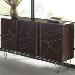 Brooklyn Ozella 2 Door 3 Drawer Dark Gold Extra Large Sideboard